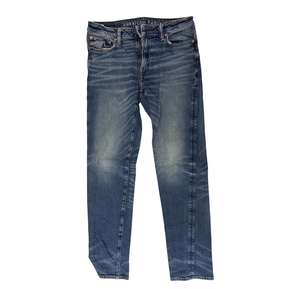 American Eagle Airflex+ Slim Taper Jeans‎ Blue Medium Wash 30x32 Mens Denim
